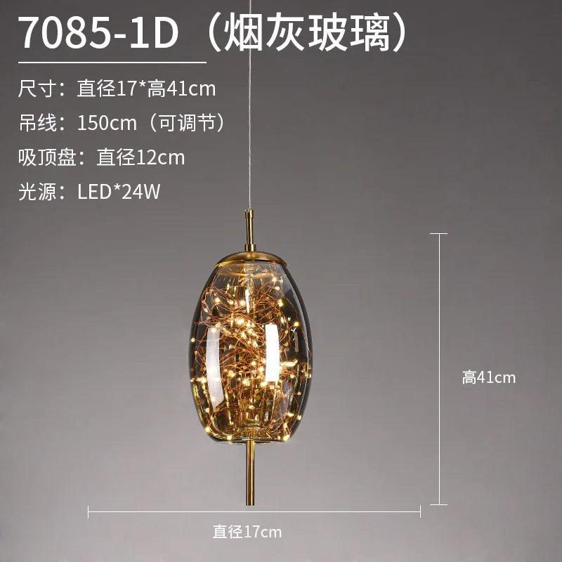 DecorBites™ LED Starry Sky Pendant Lights Luxury Living Room Lamps