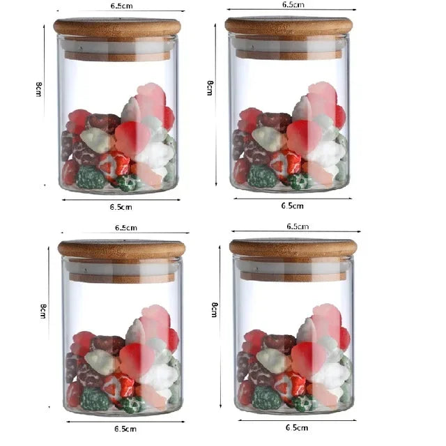 DecorBites™ Glass Food Storage Jar with Lid for Kitchen Organization
