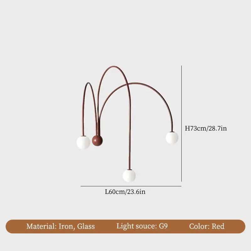 DecorBites™ Iron Glass LED Wall Light for Living Room Bedside Table Restaurant Home Decorations