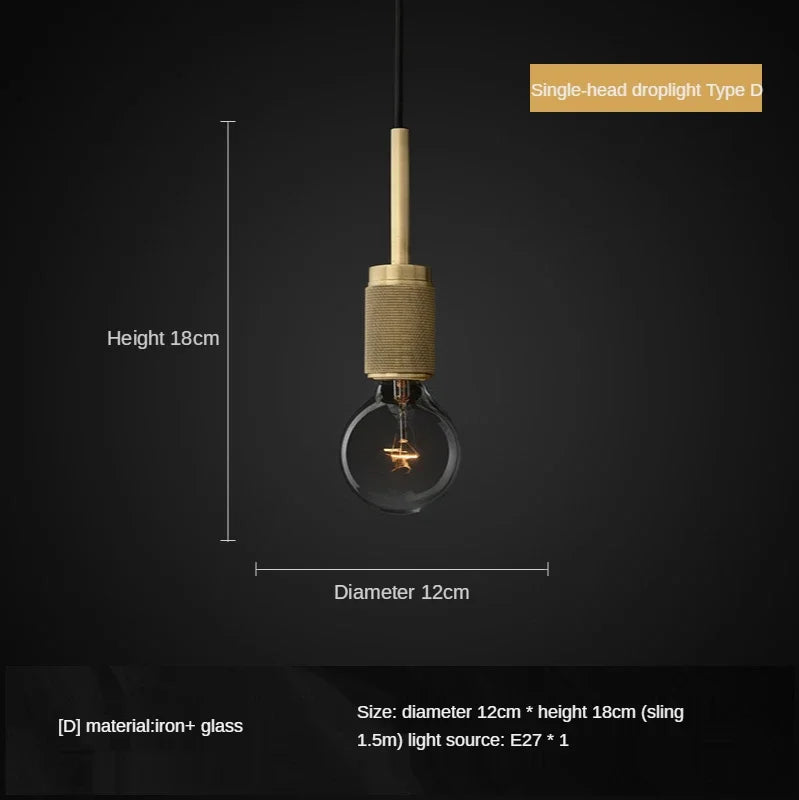 DecorBites™ Gold LED Pendant Light – Luxury Nordic Retro Design