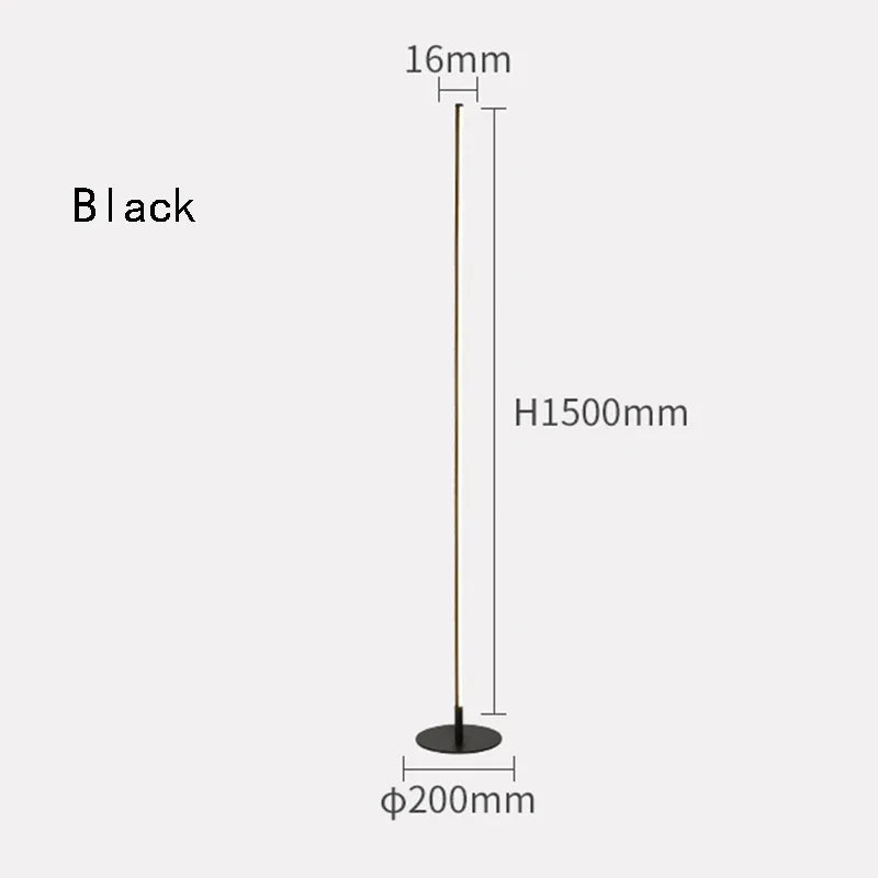 DecorBites™ Gold LED Floor Lamp Minimalist Modern Design for Living Room & Bedroom