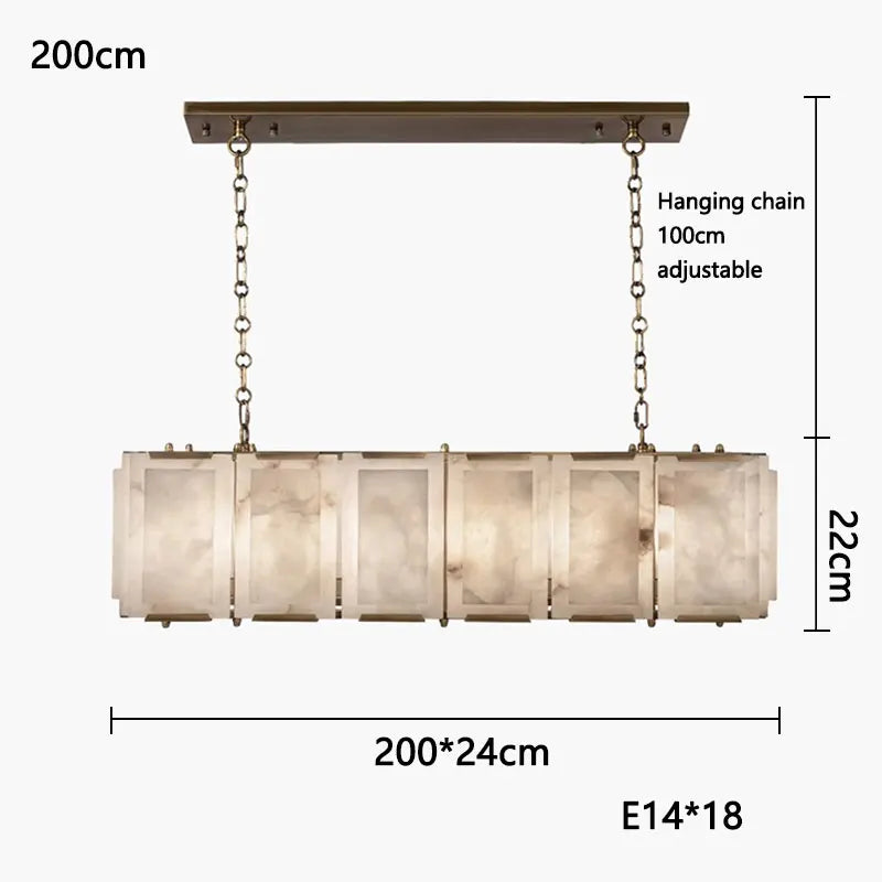 DecorBites™ Dimmable LED Marble Art Chandelier Ceiling Light for Dinning Room