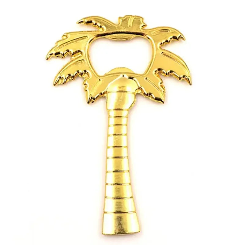 DecorBites™ Coconut Tree Bottle Opener in Silver & Gold: Wedding Kitchen Tool