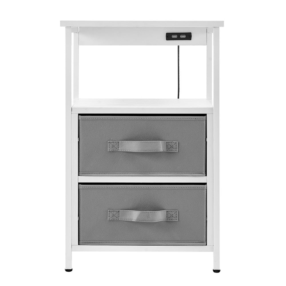 Solveig - Modern Nightstand with Charging Station