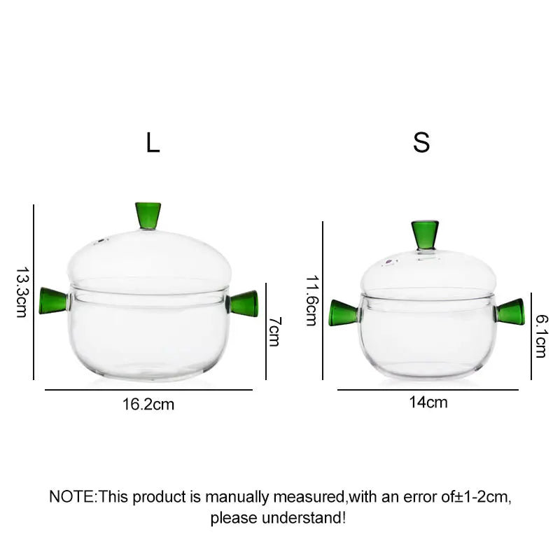DecorBites™ Glass Bowl Set: Multifunctional Food Storage, Salad, Dessert Bowl, Simmer Pot, Stew Bowls