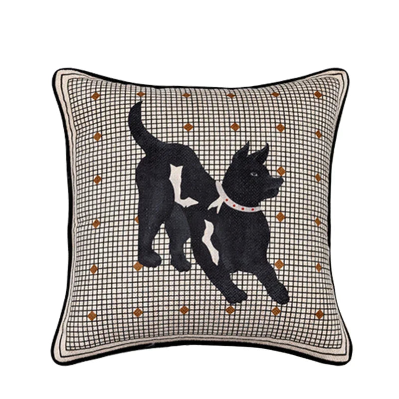 DecorBites™ Luxe Greyhound Decorative Pillow Cover - Elegant Home Accent