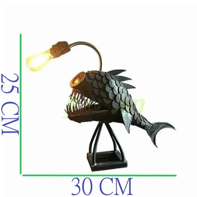 DecorBites™ Lantern Fish LED Table Lamp for Bedroom, Study, and Living Room Decor