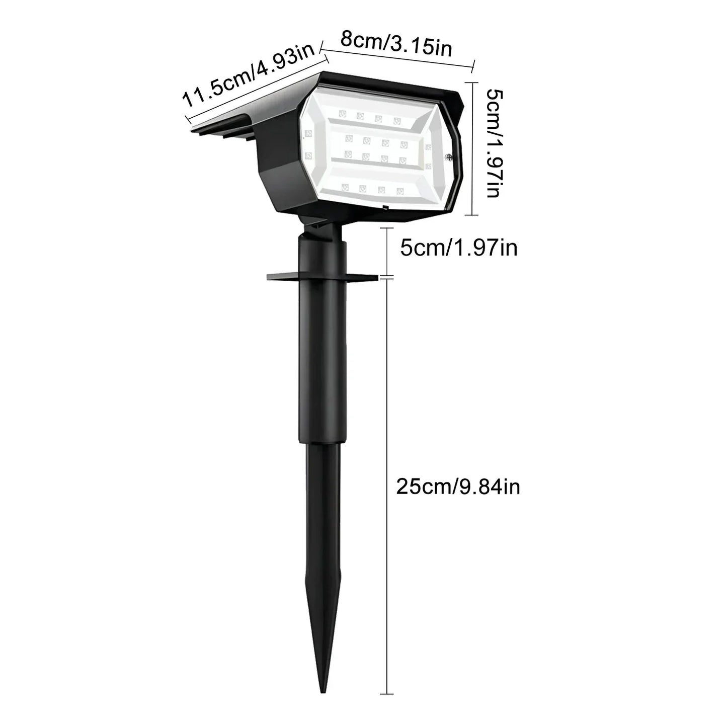 Focos solares RGB DecorBites™ de 20 LED: Lámpara solar de pared inalámbrica e impermeable para patio o jardín.