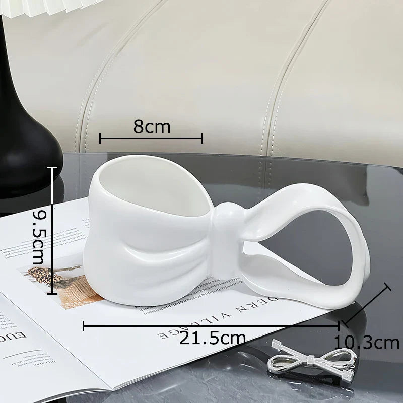 DecorBites™ Bowknot Ceramic Coffee Mug Tea Cup Juice Container