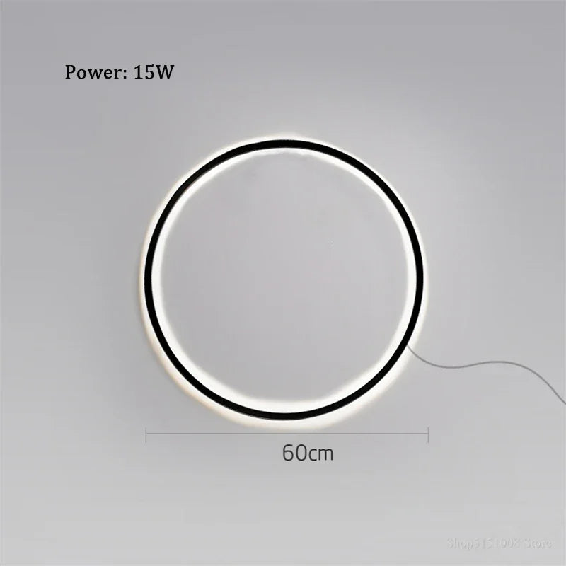 DecorBites™ Designer Ring LED Wall Light: Minimalist Nordic Decor Lamp for Living Room Atmosphere.