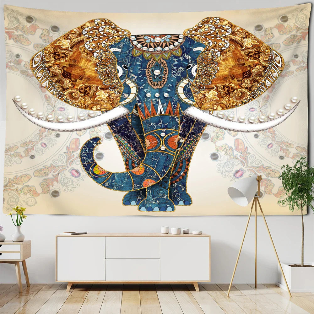 DecorBites™ Elephant Mandala Tapestry Tree of Life Wall Hanging Psychedelic Witchcraft Home Decor