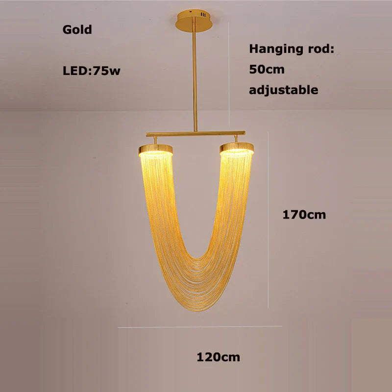 DecorBites™ LED Aluminum Ceiling Chandelier Lighting Hanging Lamps for Foyer