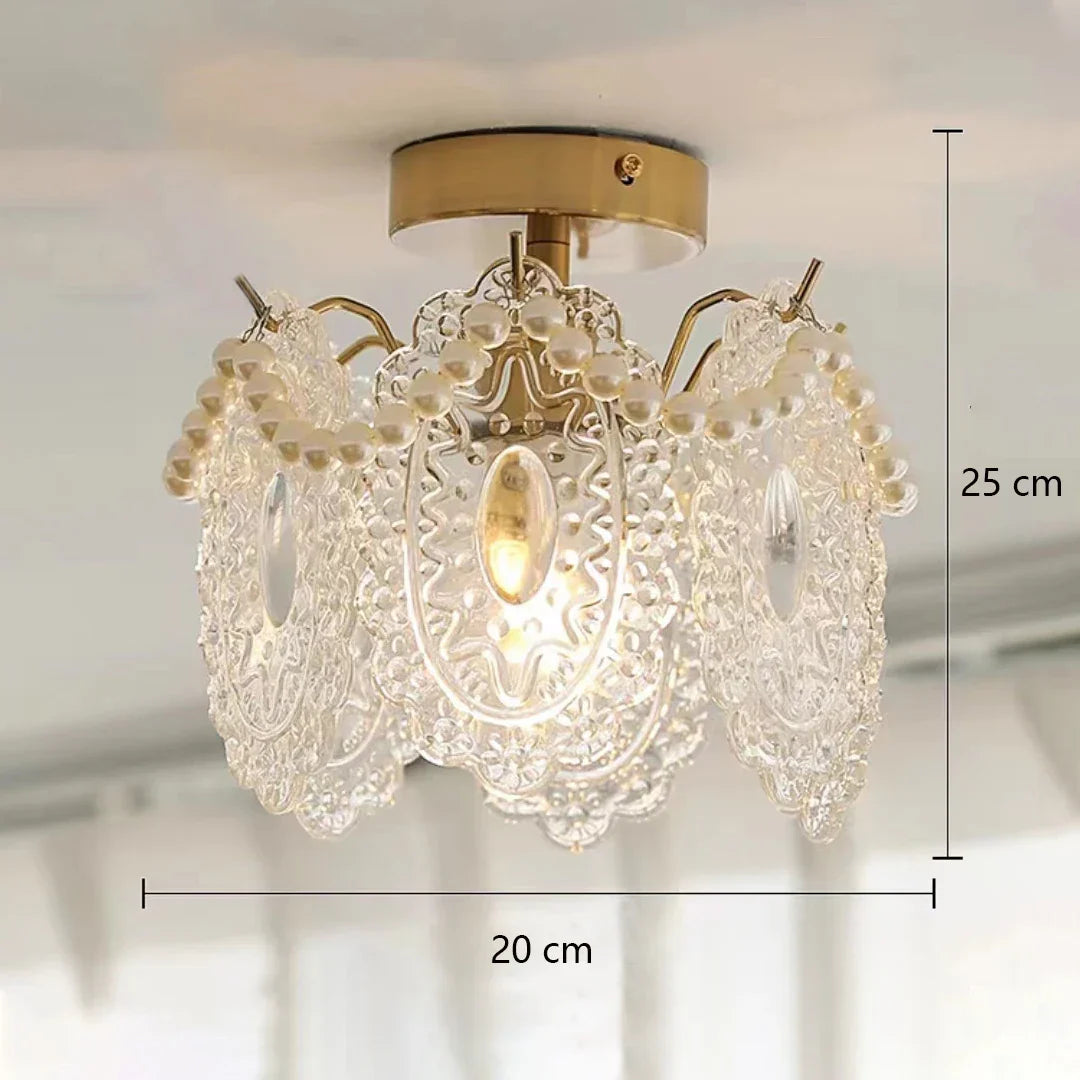 DecorBites™ Glass Shade Ceiling Light - Modern Minimalist Balcony Decor