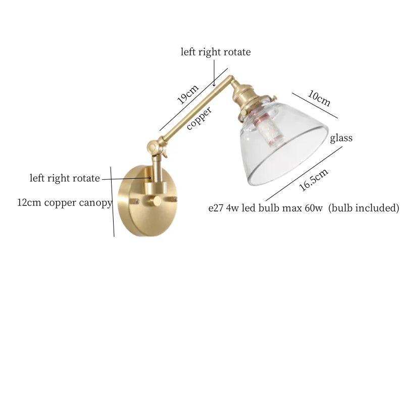 DecorBites™ Clear Glass LED Wall Sconce Switch Light - Nordic Minimalism Design