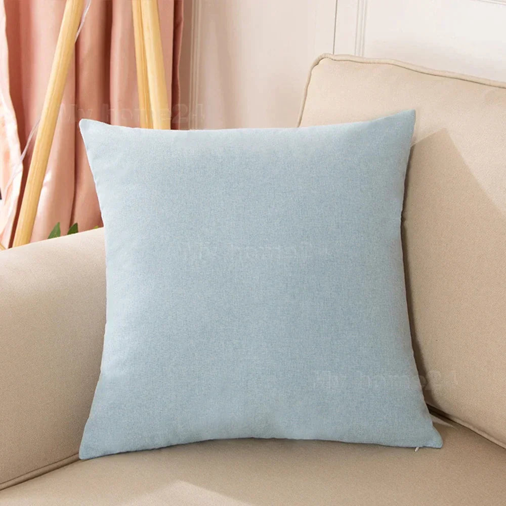 DecorBites™ Cotton Linen Pillow Cover Set for Home Decor - Plain Cushion Covers