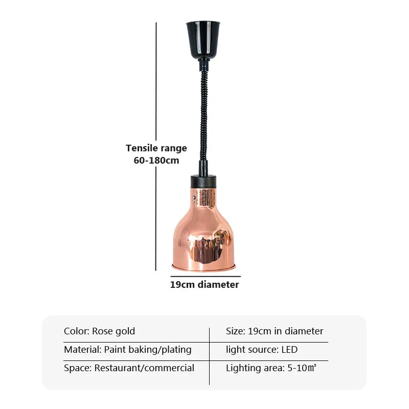 DecorBites™ Electric Telescopic Food Heat Lamp for Kitchen Fixtures & Restaurants