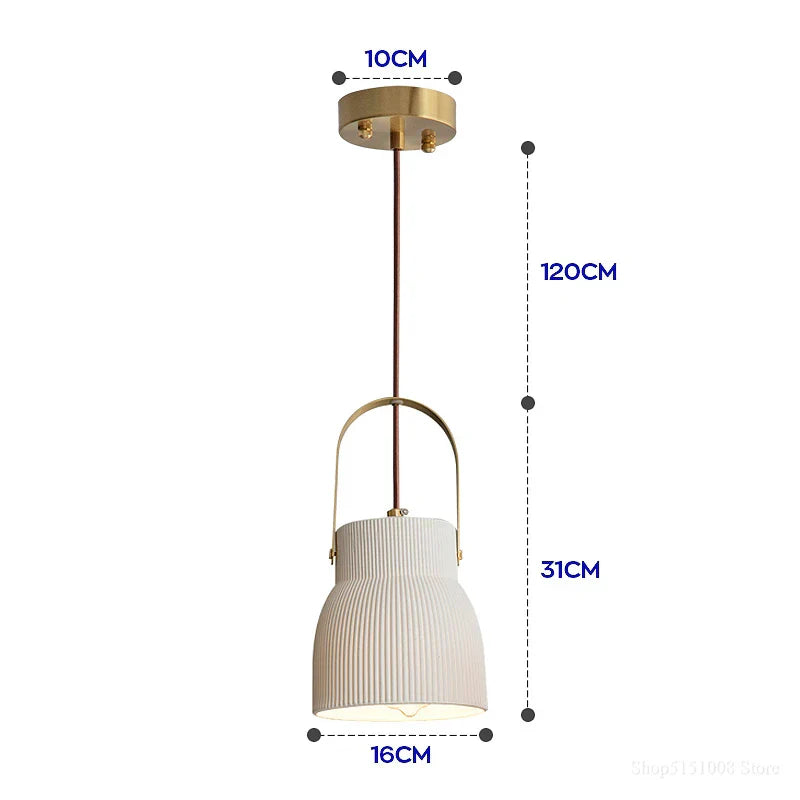DecorBites™ Japanese Ceramics Bedside Chandelier | Designer Bedroom Lamp for Home Decor