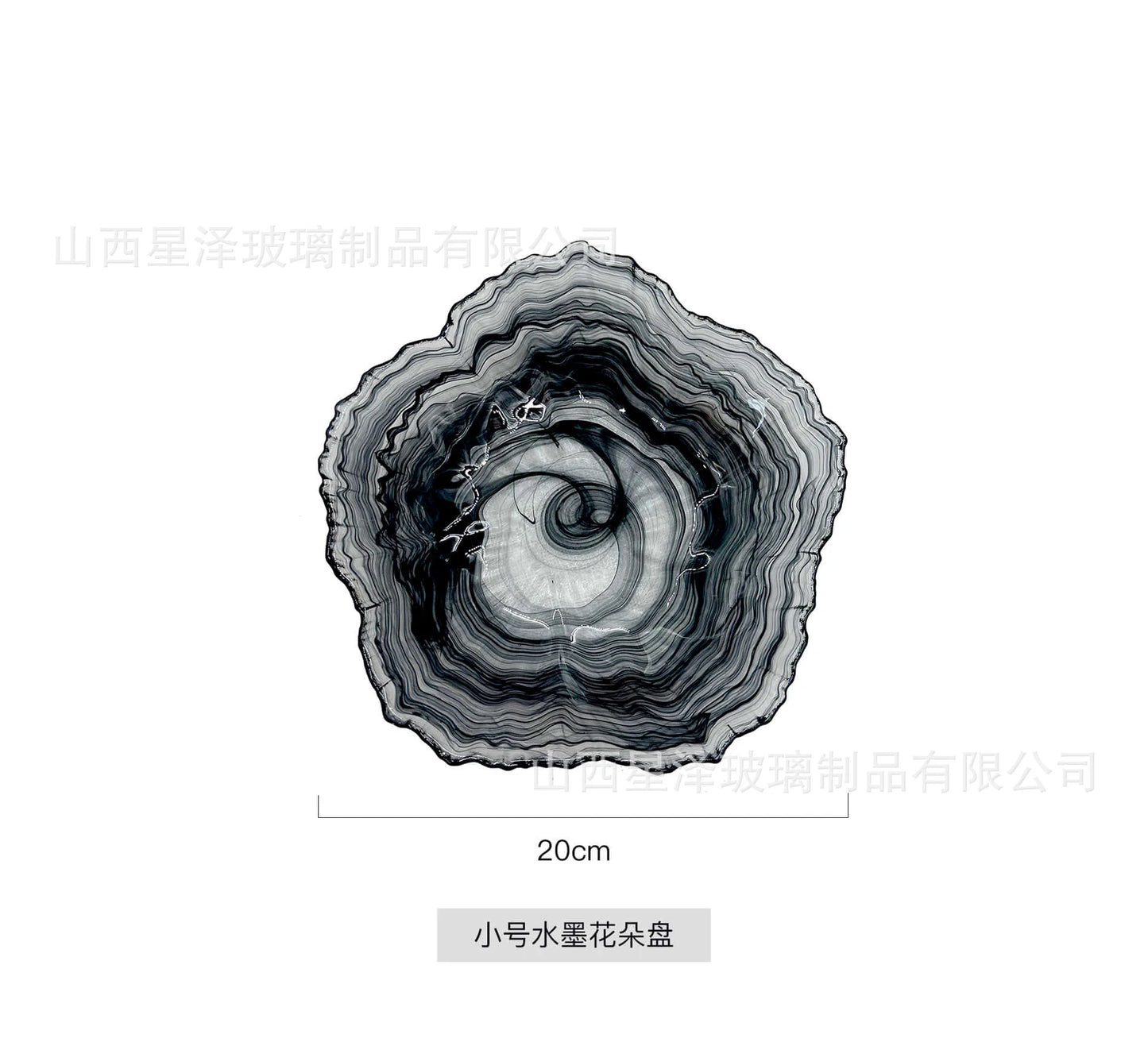 DecorBites™ Elegant Flower Glass Plate Dinner Pearl Fruit Snack Jewelry Trinket Dish