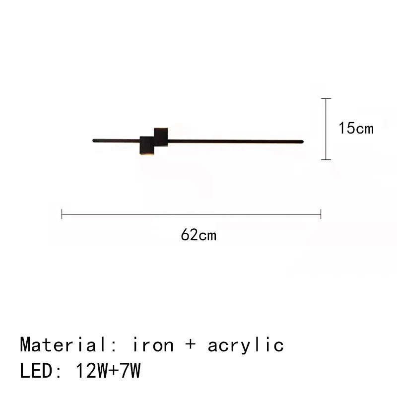 DecorBites™ LED Wall Lights: Modern Black White Aluminium Sconce Lamp for Living Room Bedroom