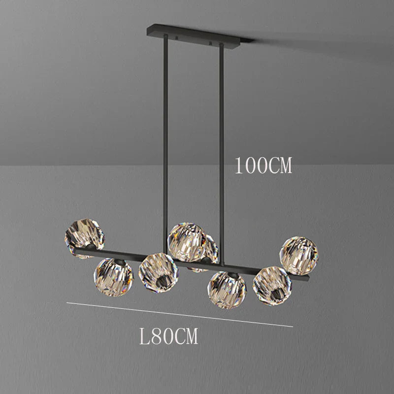 DecorBites™ Crystal Chandelier Pendant Light for Living & Dining Room Luxury Decor