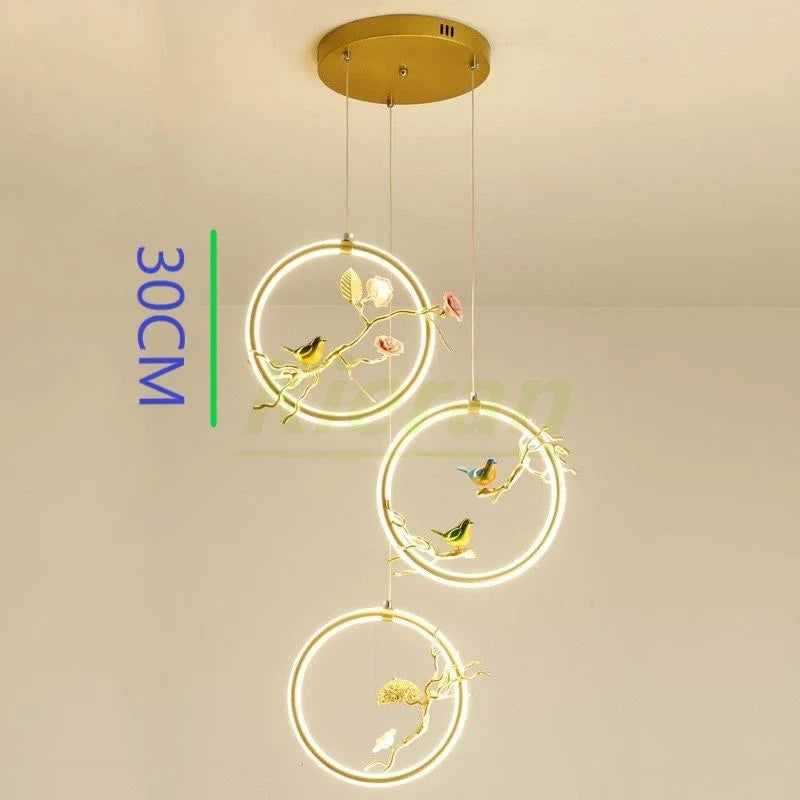 DecorBites™ Bird LED Chandelier for Bedroom Dining Room.