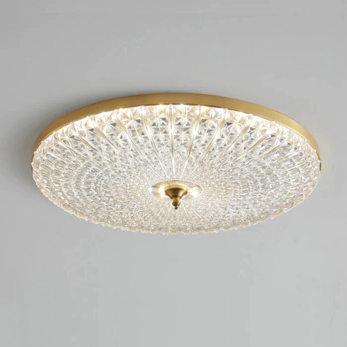 DecorBites™ Glass Round Ceiling Lamp: Simple Luxury for Bedrooms