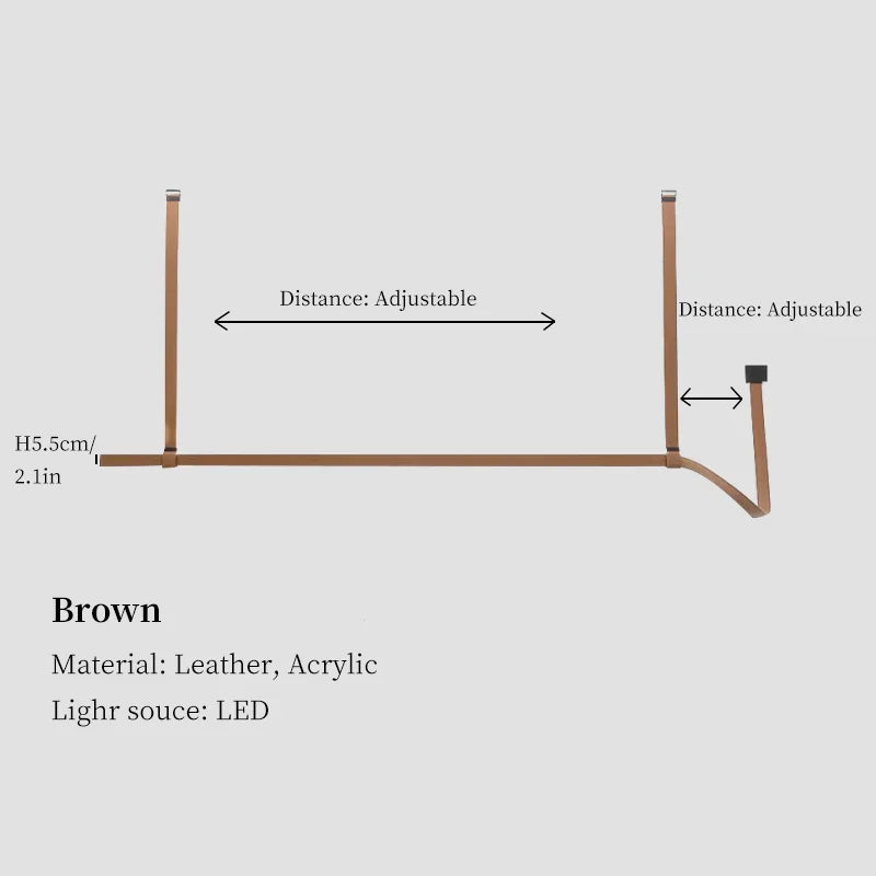 DecorBites™ Leather Belt Chandelier Pendant Light for Modern Minimalist Home Decor