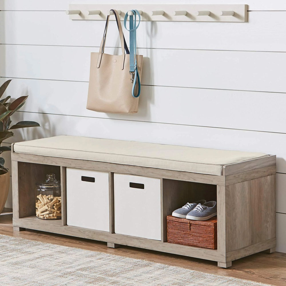 Mattis - 4-Cube Shoe Rack Bench Shoe Cabinet Entryway Shoe Storage Cabinet