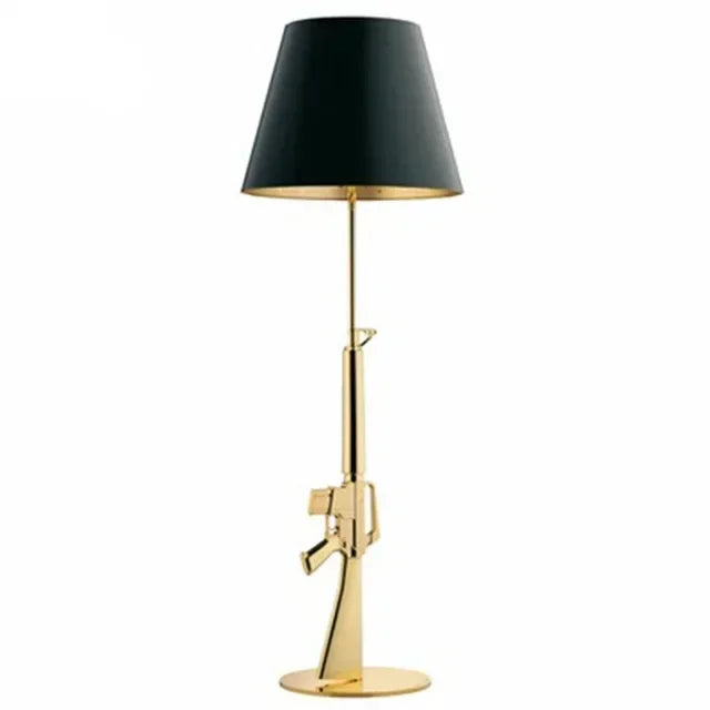 DecorBites™ Gun Floor Lamp Electroplated Metal Table Desk Light