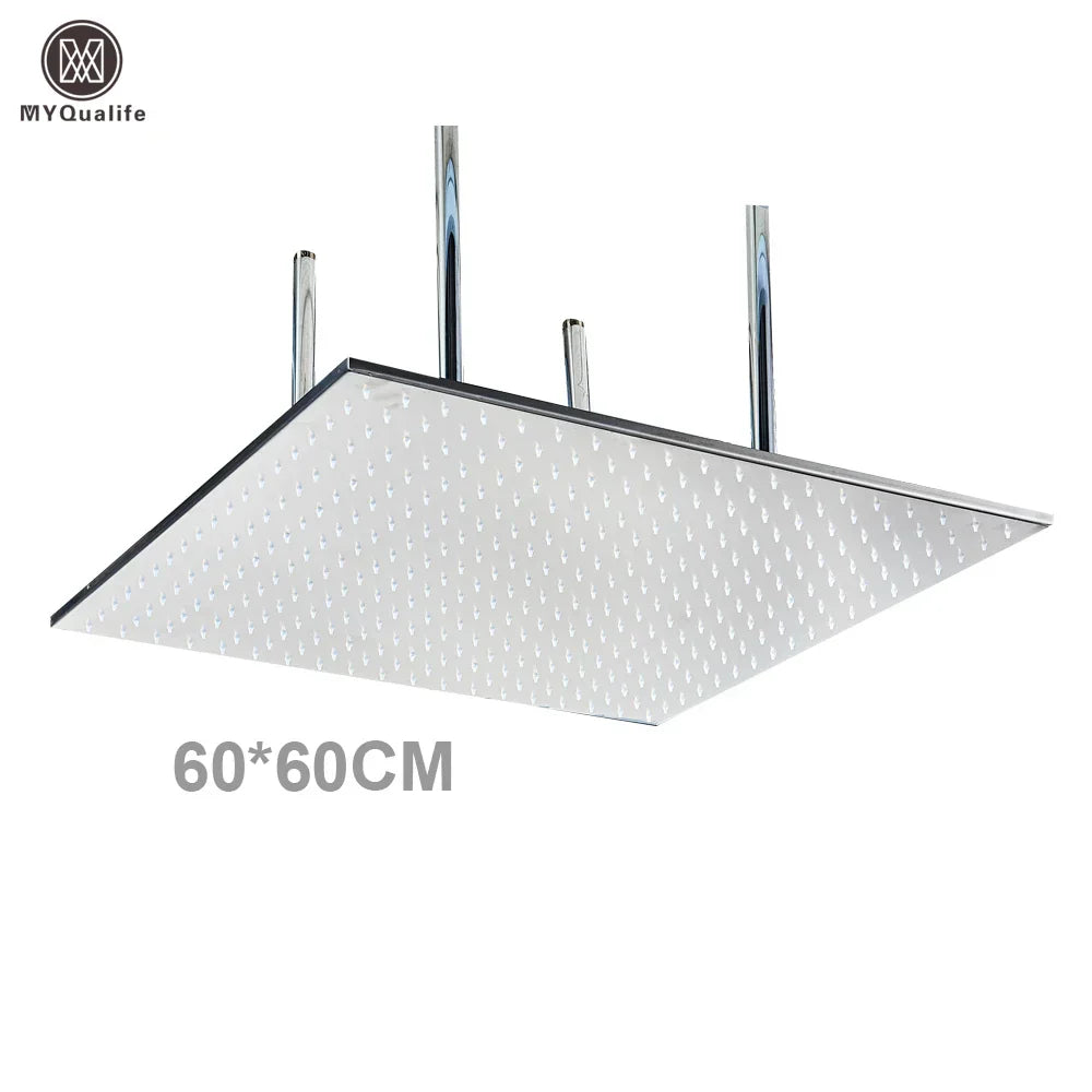 DecorBites™ 16"x32" LED Rainfall Shower Head - Color Changing Luxury Square Design