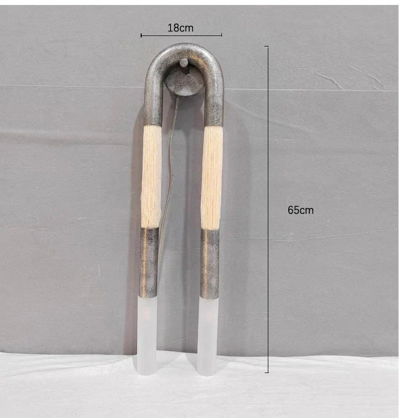 DecorBites™ Designer Tassel U-Shaped Wall Lamp - Gold/Silver/Black Metal - Hotel Living Corridor