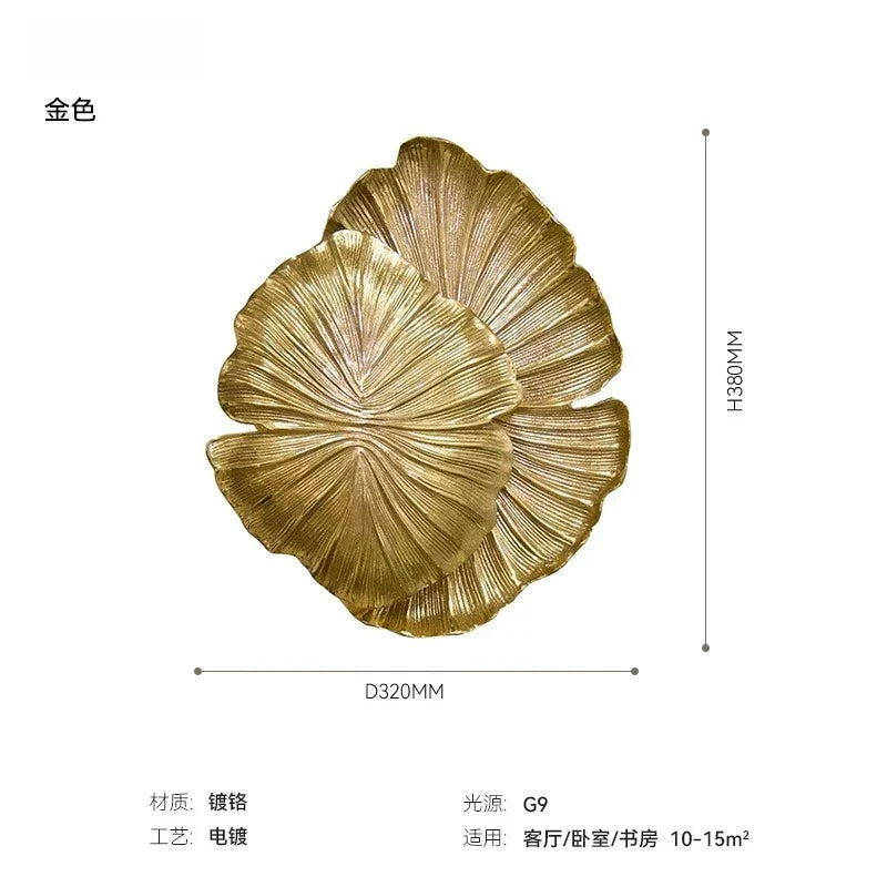 DecorBites™ Designer Copper Wall Lamp LED G9 Gold/Chrome Art Decor Living Room Bedroom