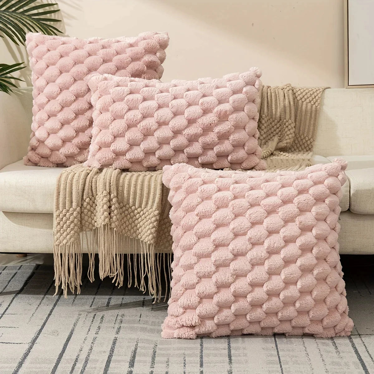 DecorBites™ Knit Decorative Pillow Covers Soft Modern Cushion for Living Room Sofa