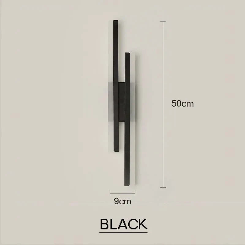 DecorBites™ Black 12W LED Wall Sconce Lamp for Bedroom & Living Room