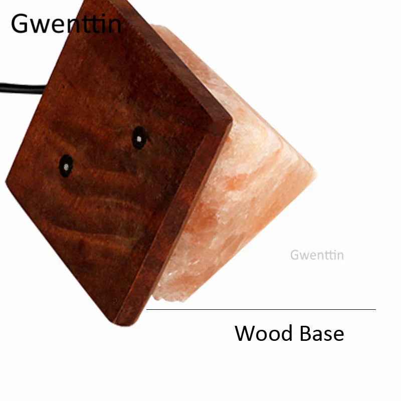 DecorBites™ Crystal USB Salt Lamp Hand Carved Triangle Purifier Night Light