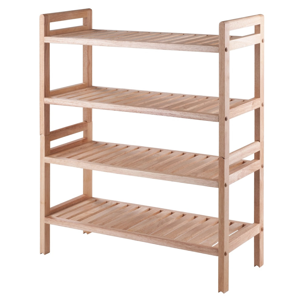 Helge - Wood Stackable Shoe Rack Shoe Cabinet Entryway Shoe Storage Cabinet
