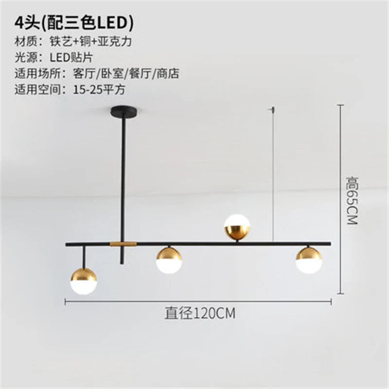 Lámpara colgante de bola de cristal DecorBites™ con luz LED moderna