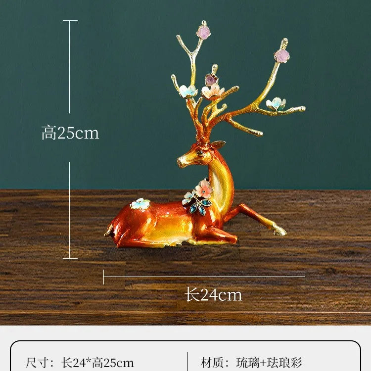 DecorBites™ Deer Peace Porch Decoration Set for Luxe Living Room TV Cabinet