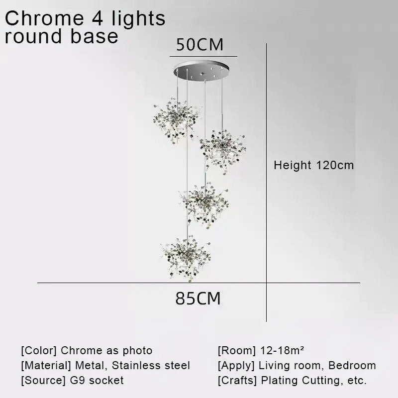 DecorBites™ Gold LED Ceiling Pendant Light Fixture for Home Decoration and Modern Living