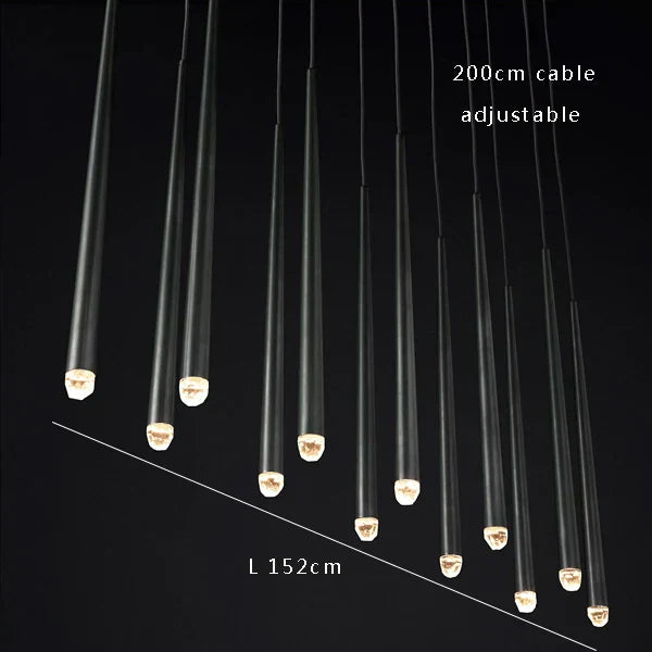 Lámpara de techo DecorBites™ con forma de gota de agua de cristal para una decoración clásica de sala de estar.