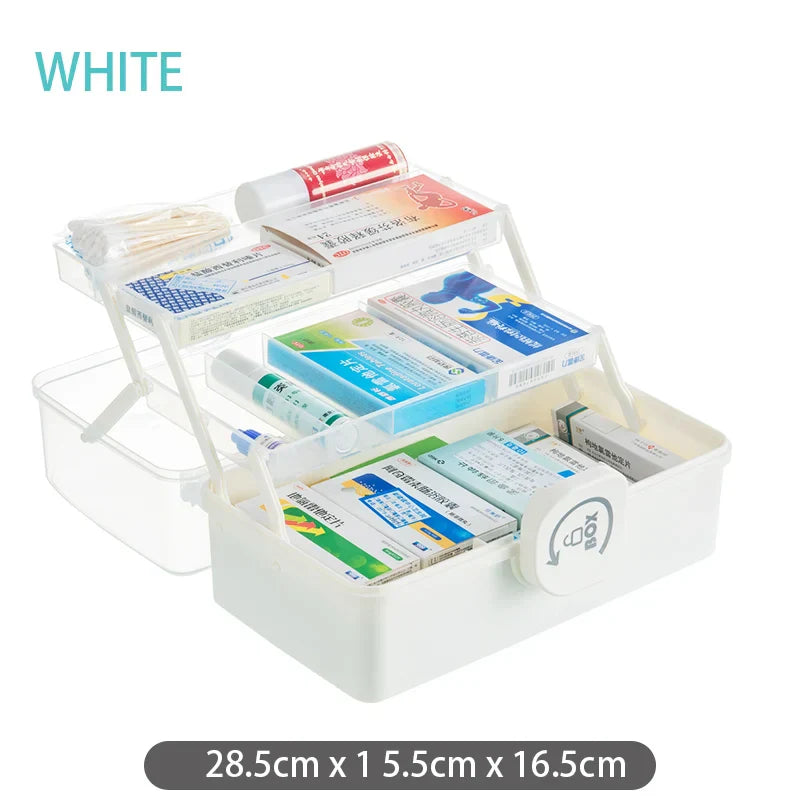 DecorBites™ Household First Aid Kit: Portable & Multifunctional Emergency Box with Multiple Compartments