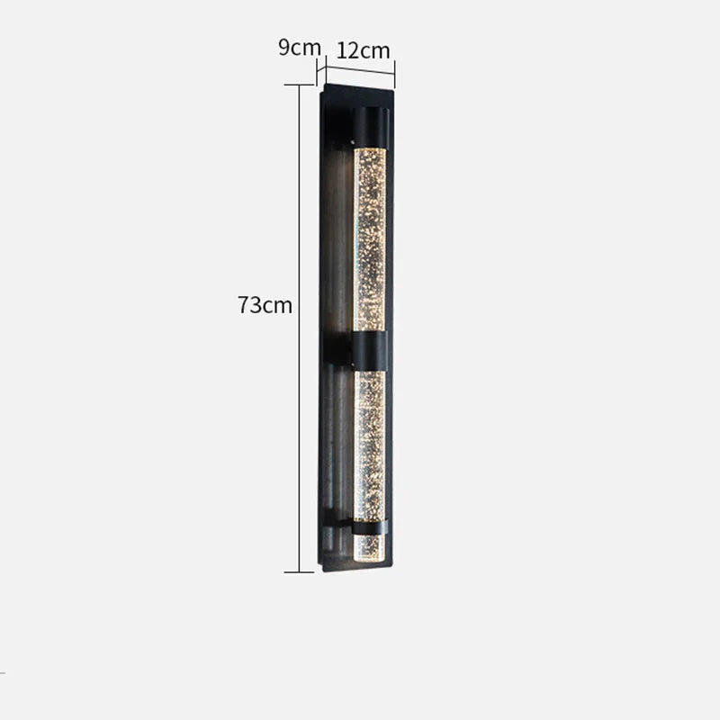 مصباح حائط LED Crystal Bubble من DecorBites™: إضاءة خارجية أنيقة للحديقة والشرفة والمدخل