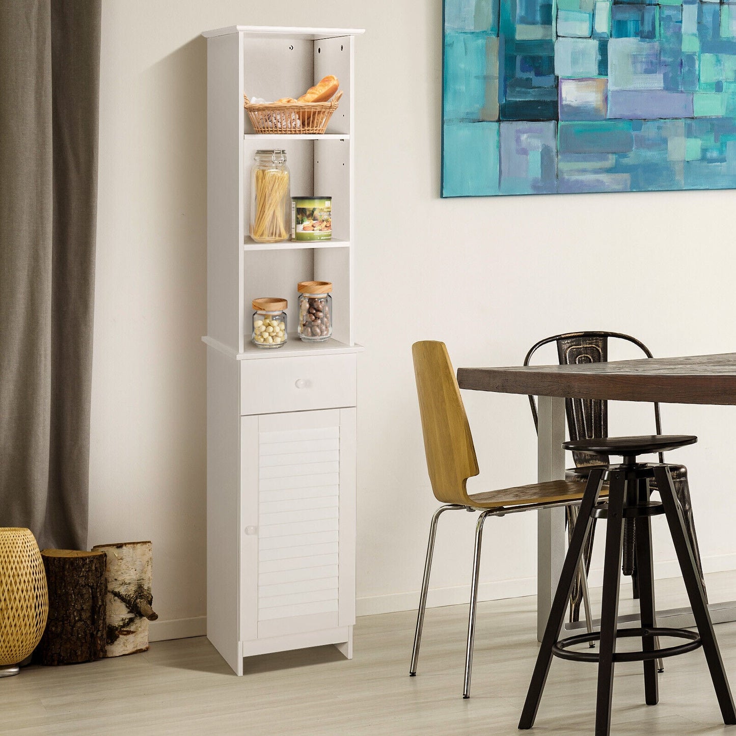 Annalise - Tall Bathroom Cabinets Laundry Room Cabinets