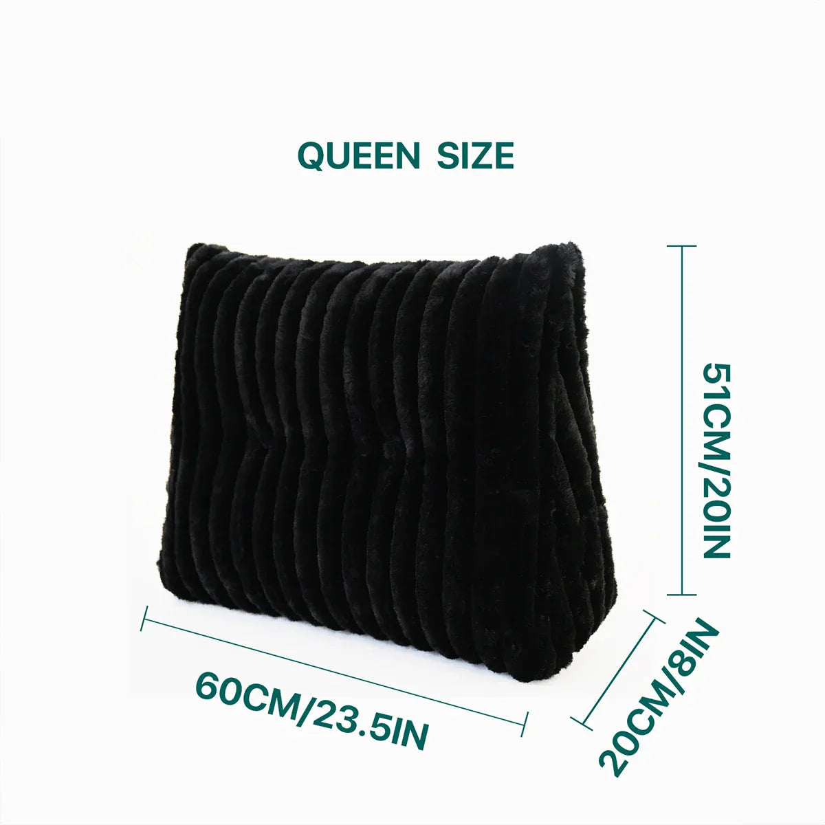 DecorBites™ Headboard Wedge Pillow - Triangular Bed Rest Support & Reading Bolster