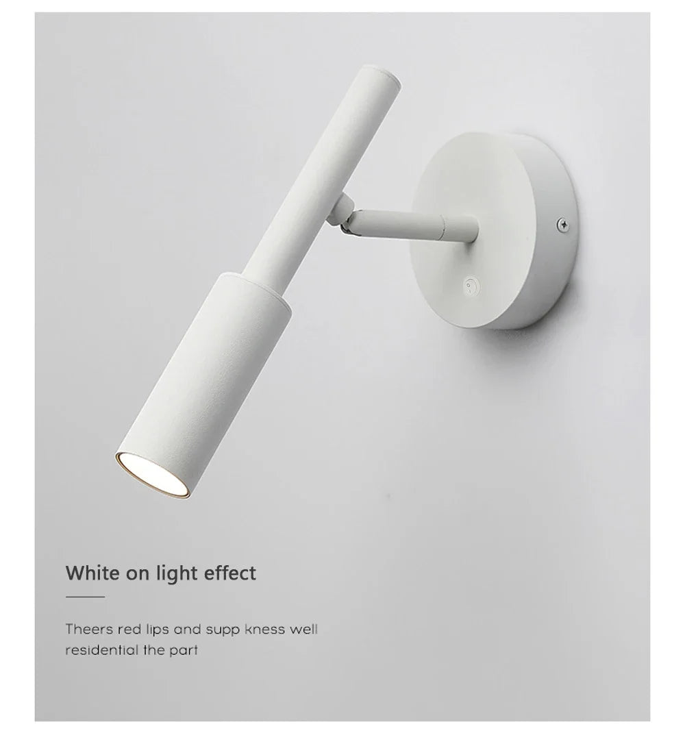 DecorBites™ LED Wall Lamp Reading Light Adjustable Rotation Bedroom Spotlight