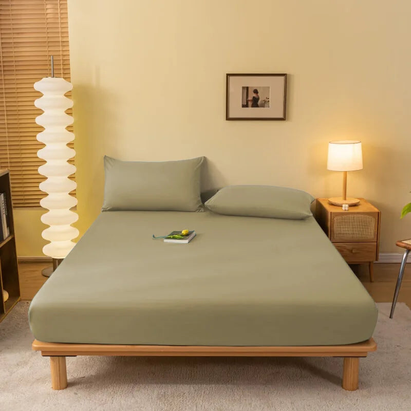 Sábana ajustable DecorBites™ Cozy de color liso - Funda de colchón para todas las estaciones