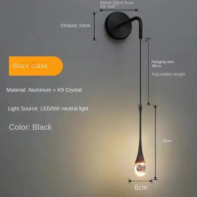 DecorBites™ Bubble Crystal Chandelier Hanging Lamp: Modern LED Pendant Lights for Home Decor
