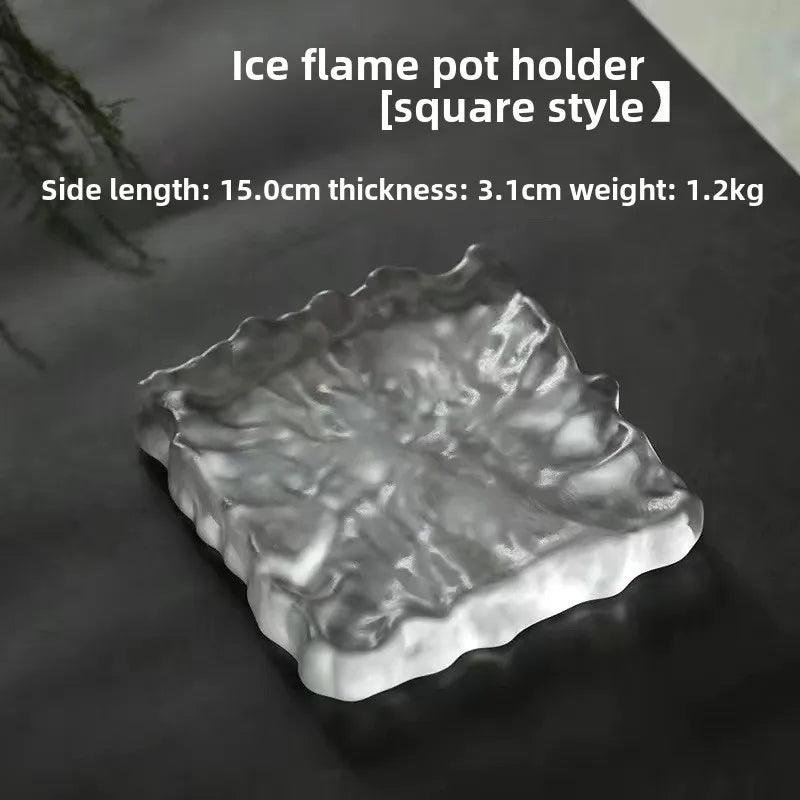 DecorBites™ Crystal Glass Coaster, Minimalist Jewelry Display Panel, Japanese Tea Plate