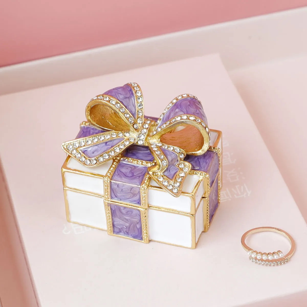 DecorBites™ Knot Ribbon Jewelry Box: Bow Shaped Ring Earring Organizer & Gift Container