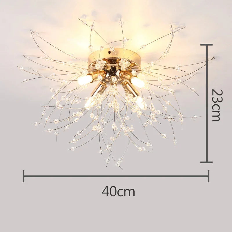 DecorBites™ Dandelion Crystal LED Ceiling Light for Home Indoor Living Dining Room